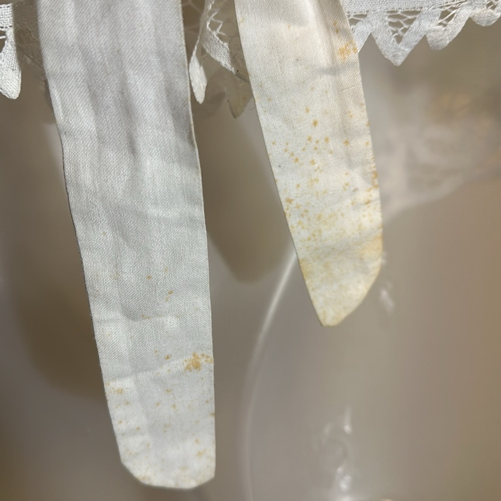 Wimpole Street Vintage 1990s Y2K Crisp White Linen Cotton Lace Vest Large? - Picture 13 of 15